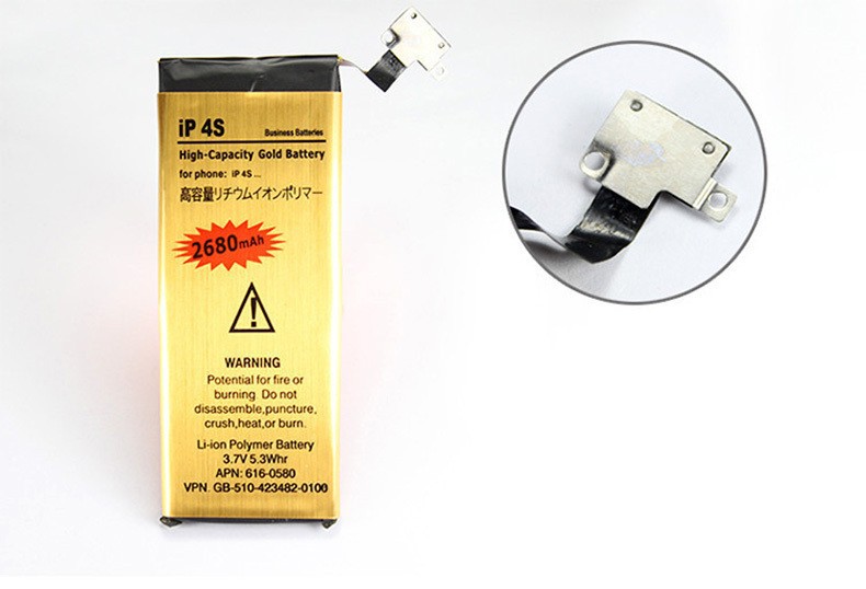 Brand New High Quality Golden Mobile Phone Battery for iPhone 4S Battery Free Shipping1