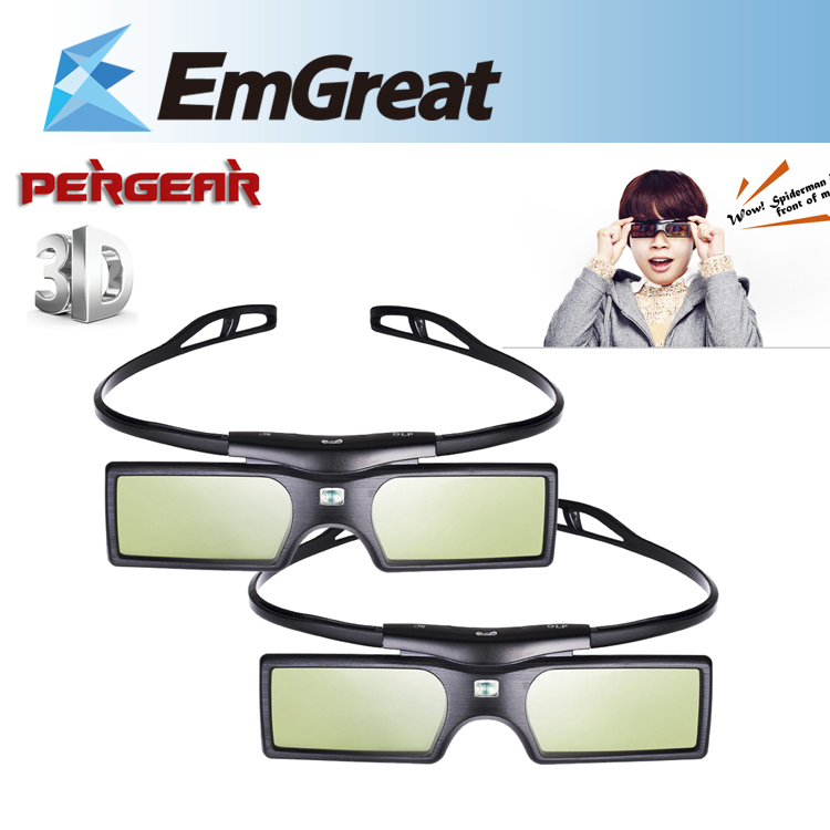 Гаджет  New 2pcs G15-DLP 3D Active Shutter Glasses for DLP-LINK Optoma Sharp LG NEC Projectors P0009777 Free Shipping None Бытовая электроника