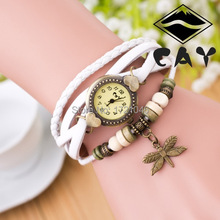 New Hot Sale Original High Quality Watch Genuine Leather Vintage Watches Bracelet Wristwatches Dragonfly Pendant Women