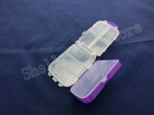 Blanco Purple 3 capas 8 compartimentos componentes electrónicos caja