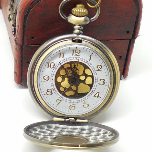 Unique Bronze Jewelry Watches Steampunk Quartz Necklace Pendant Chain Pocket Watch 1PC 7kERD 24D0 2Yku