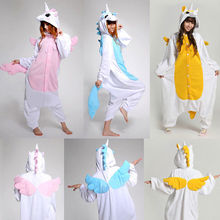 Мода взрослый мужской пижамы косплей костюм животных Onesie пижамы единорог