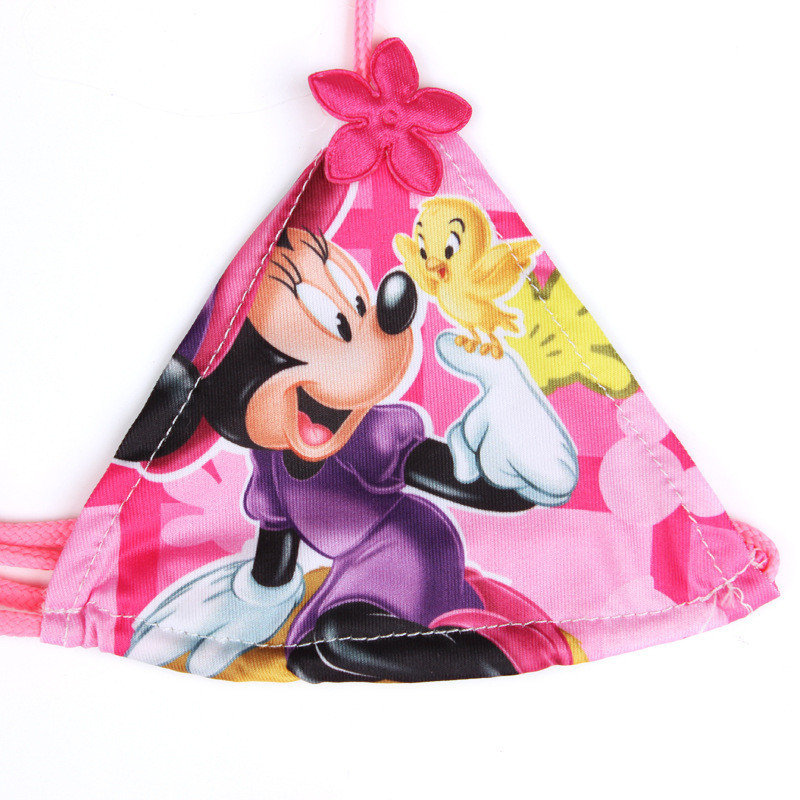 2015 Summer Toddler Girls Swim Wear Bikini Mickey Mouse Cute Children 2-6 years Kids Swim Wear Pink Sunbath Beach Wear CC00066 (5)