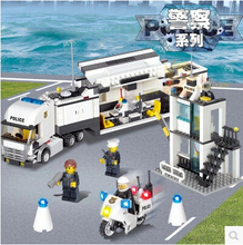 City Police Station 511pcs KAZI 6727 DIY Police Truck Minifigures Building Block Kids Educational Toys Compatible With Legoe