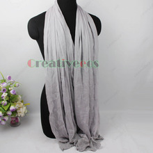 Elegant Fashion Women Girl s Flower Mesh Trim Solid Color Soft Long Scarf Shawl Wrap Stole