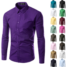BRAND UUYUK 2013 Mens Slim fit Unique neckline stylish Dress long Sleeve Shirts Mens dress shirts 17colors ,size: M-XXXL 6492