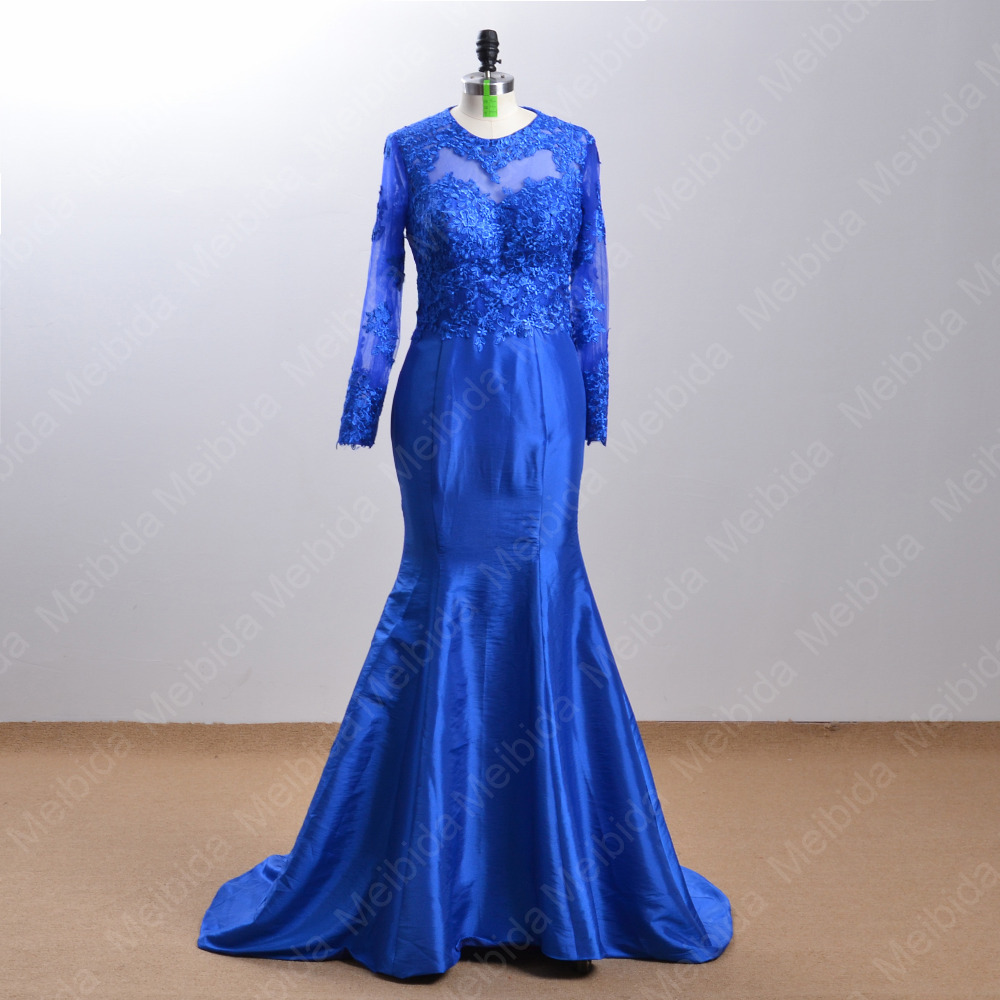 Vestido Longo De Festa Azul Royal Long Sleeve Purple Party Dresses For ...