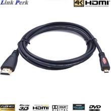 free shipping 1PCS Top quality 1m 1.5M 3M 5M V1.4 Micro HDMI to HDMI Cable 1080p 1440p for HDTV PS3 XBOX 3D LCD XC1164