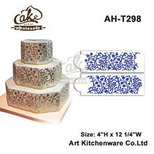 Gilded Floral Cake Stencil Set,Cake Side Stencil,Cake Border Kitchen Accessories , Wall Cake Decoration Tool Wholesale AH-T298