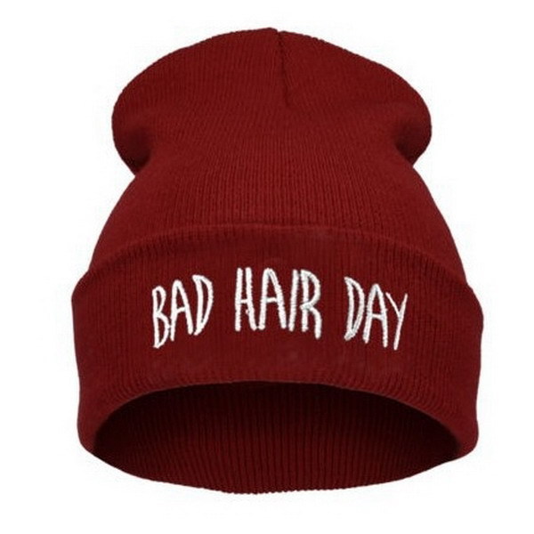 Hat Sport Winter Bad Hair Day Beanie Cap Men Hat Beanie Knitted Hiphop Winter Hats For