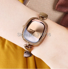 La mujer mira 2014 famosa marca JULIUS moda cuarzo del diamante pulsera Vintage correa de cuero Square relojes regalo 298