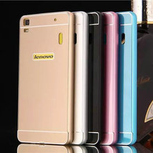 2015 Hot Lenovo Lemon K3 Note Case Acrylic Back Cover & Aluminum Metal Frame Set Phone Bag Cases for Lenovo K3 Note