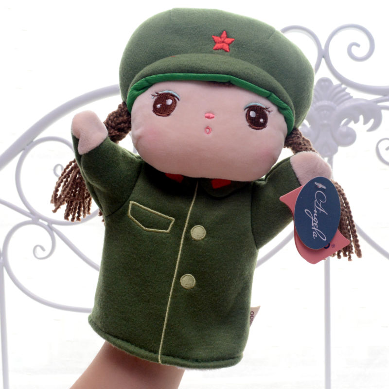 Adorabl Metoo Winter Dress Green Uniform Girl Plush Hand Puppet 10\'\'Brand New #LN