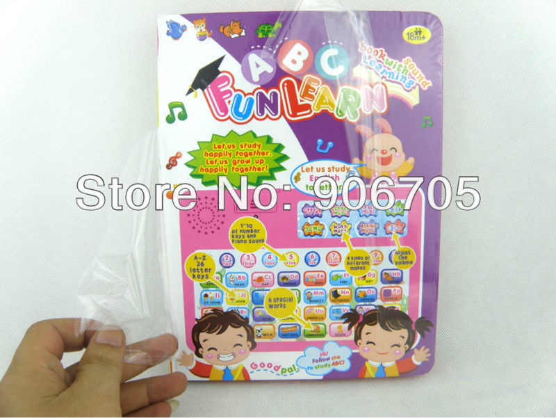 Free shipping Y Pad Series Y-Book ABC English Educational Toys For Kids,Learning Book Toys With 8 pcs colour pages,48PCS/Lot