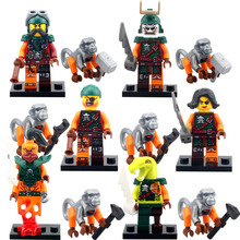 Decool 6pcs/set Ninjagoes Cyren Doubloon Nadakhan Flintlocke Clancee Bucko Pirates Minifigures Kids Toy Compatible with Legoes