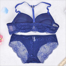 Sexy Bra Set Plus Size Women Gauze Embroidery Underwear Women Bra Set Lace Brassiere Panties Lingerie Push Up Bra Panty Set
