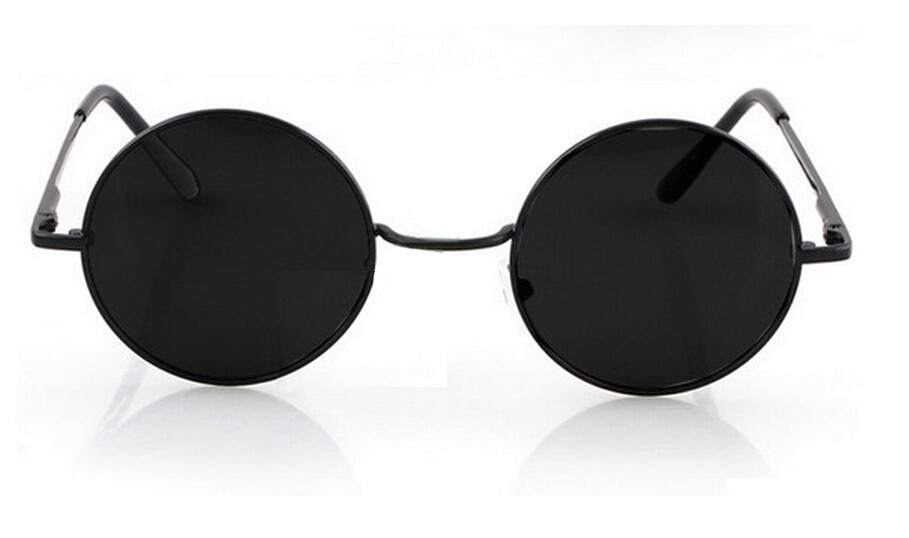 Image of Round Oversize Metal Frame Sunglasses - Black Lunettes ... ❤ liked on P