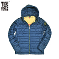 TIGER FORCE 2017 New Arrival Men Fashion Padded Jacket Hooded Thin Cotton Padding Coat Polyester Detachable