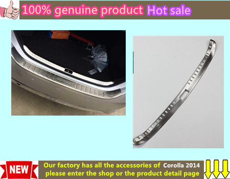 High Quality car styling cover detector Stainless Steel Inner Rear Bumper Protector trim plate pedal Toyota Corolla 2014 2015