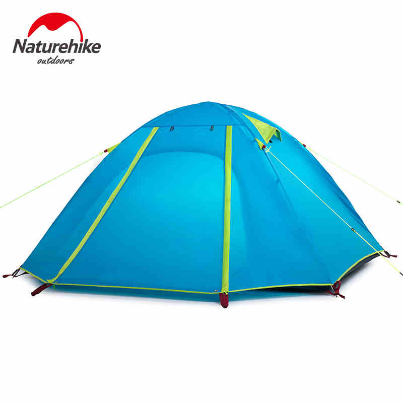 New here tent 3-4 person layer tent  Aluminum rod portable camping tents waterproof beach tent with rope pin free shipping