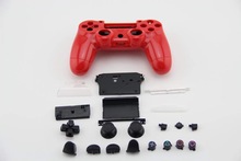 New Replacement Parts Full Housing Shell Protective Case Button Kit for PlayStation4 PS4 Wireless Controller–RED