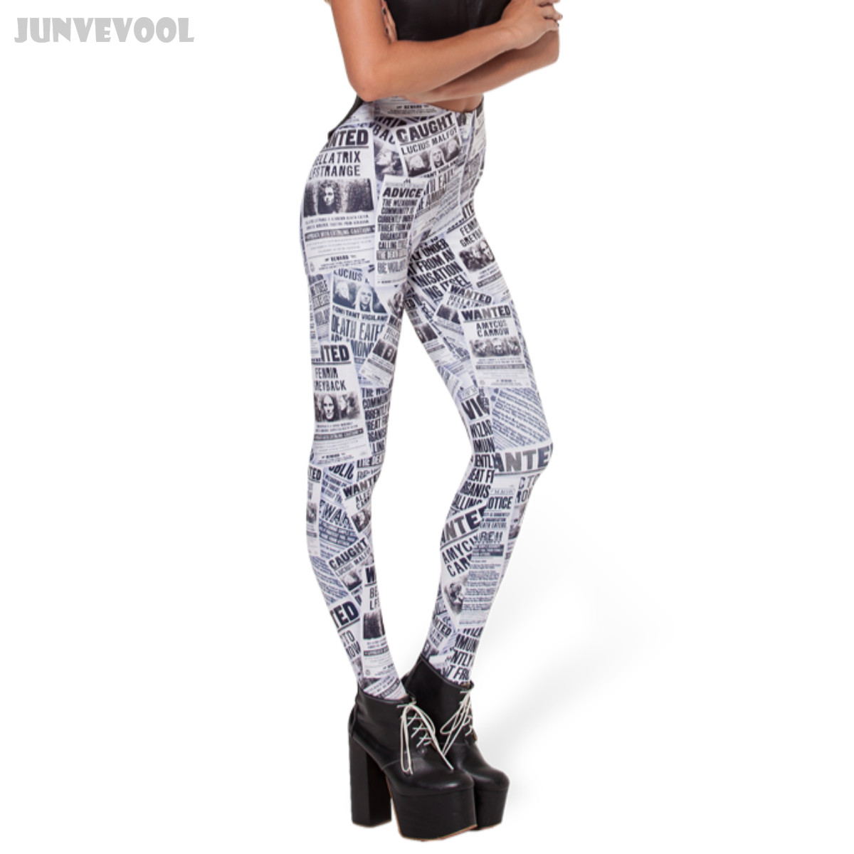 Popular Newspaper Print Leggings Buy Cheap Newspaper Print Leggings