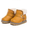 NEW Fashion Children Snow Boots Boys Girls Flat with Hook Loop Warm Plush Ankle Boots Leather