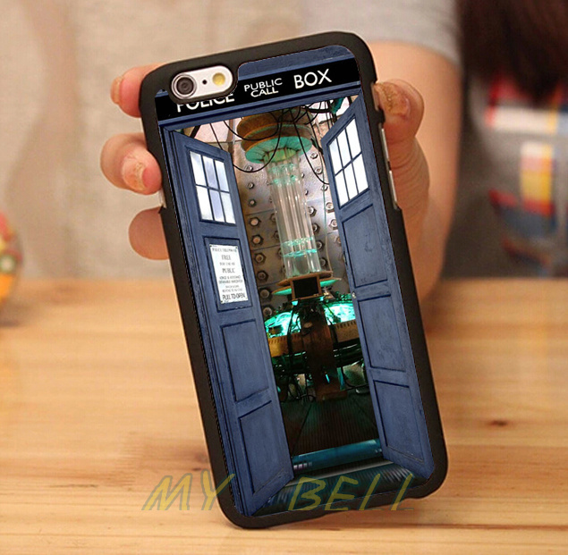 police box door fasion brand black hard skin mobile phone bags