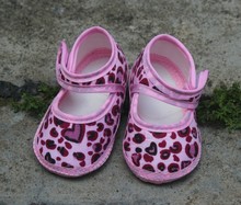 pink leopard grain new Baby Shoes Baby girls Toddler Shoes Fashion baby shoes cotton