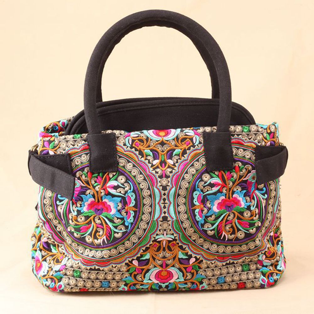 2015 China Ethnic Style Copper Embroidery Handbag Yunnan Minority Cloth Shoulder Bag Women ...