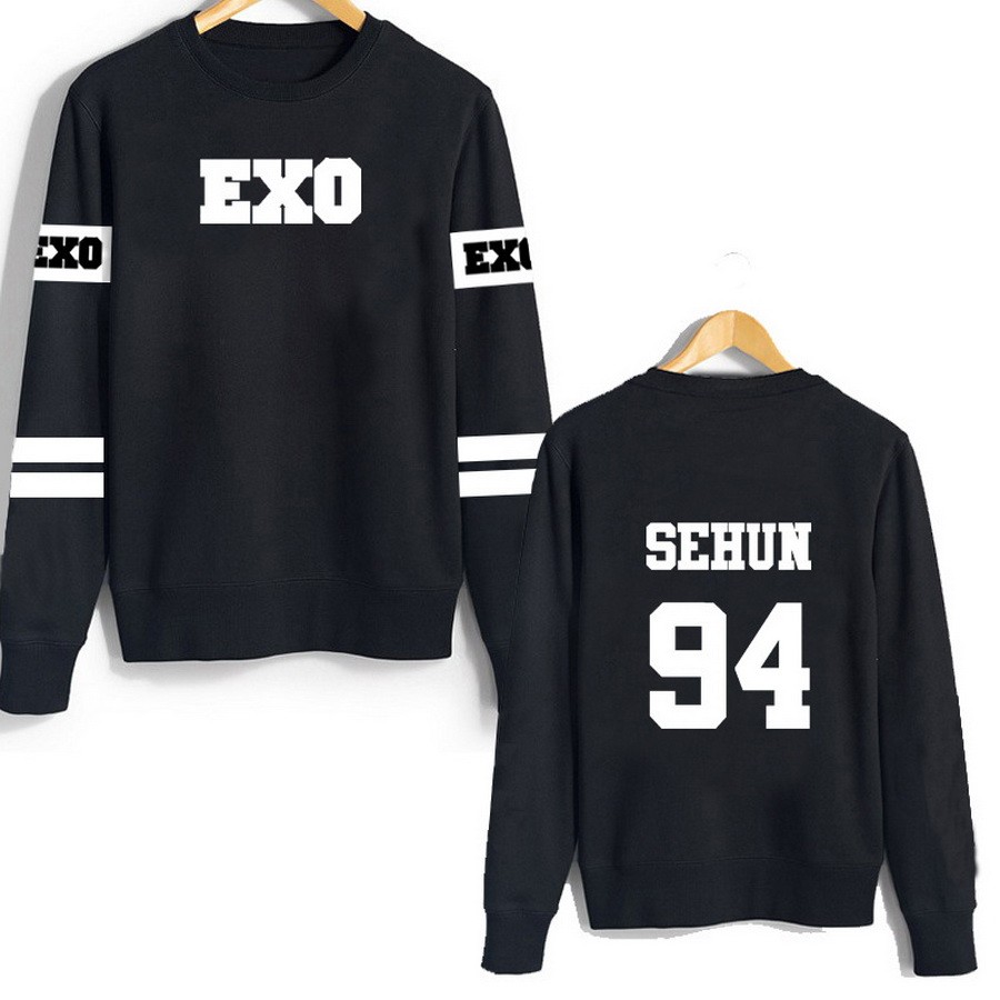 2020 New Men Women Kpop Exo Kar Sehun Xiumin Baekhyun Terra Sticker Sweatshirt Women Sweatshirt Women Exo Hoodies Harajuku Exo From Dragon Clothing