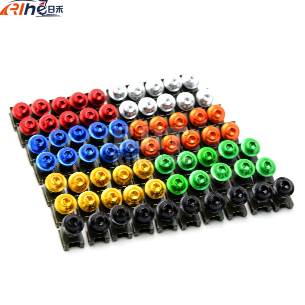 10 pieces 6mm motorcycle fairing body screws for honda cr 250 f4i vfr800 cbr1100xx suzuki bandit