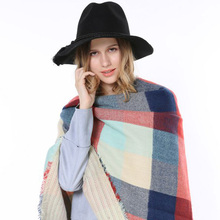 2015 High Quality Famous Brand Tartan Blanket Soft Oversize Shawl Warp Very Thick Warm Big Women British Winter Warm Scarf Plaid
