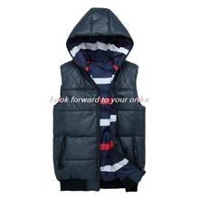 Men Warm Winter Waistcoat Men s Outwear Down Vest Jacket Stripe Two Sides Sport Sleeveless Jacket