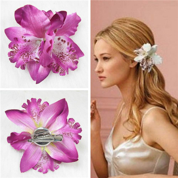 lackingone hot sale Bohemia Orchid Peony Flowers Hair Clips Hairpin Corsage Hair Jewelry Fashion Tiara 5