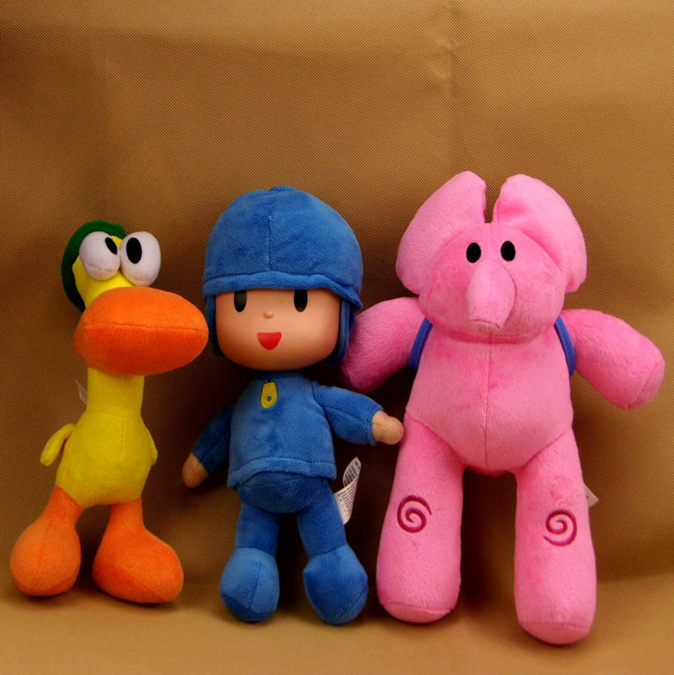 2015 Newest Full Set Pocoyo Cartoon Stuffed Dolls & Plush Toys Hobbies Loula & Elly & Pato & Pocoyo plush toy Best gift for kids