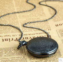 free shipping 2015 New top sale gun black Roman numerals Vintage watch Quartz Pocket Watch With