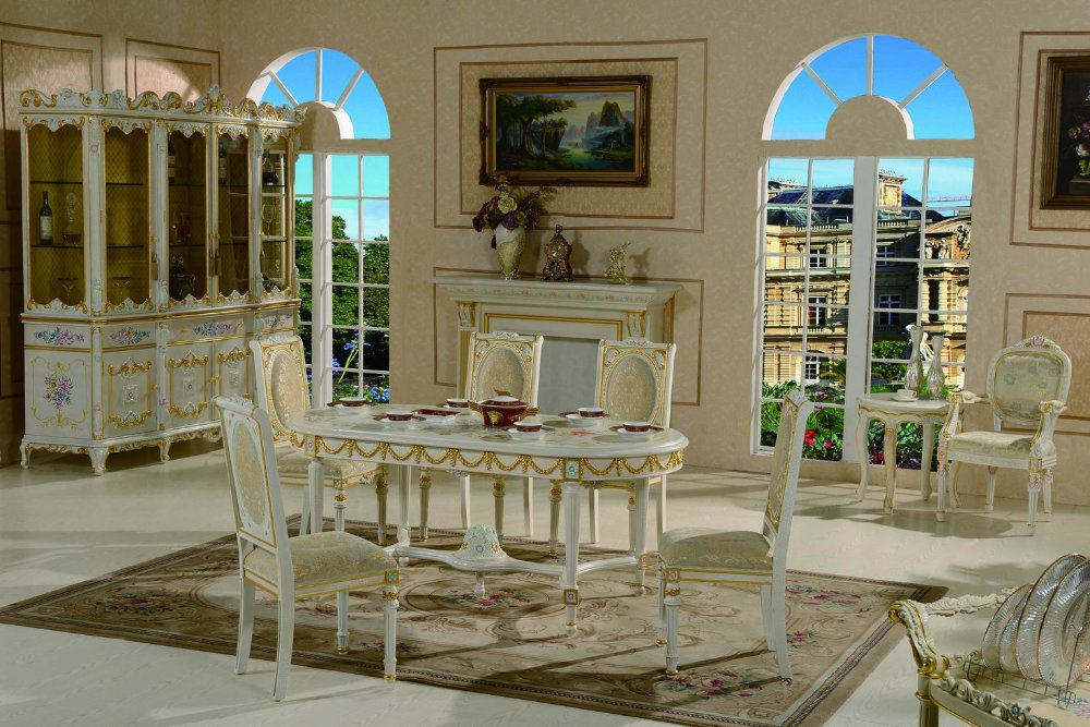 Modern Dining Room Furniture Italian Style with Simple Decor