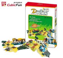 Dinosaur World CubicFun 3D educativo de papel y EPS modelo Papercraft adorno casero para el regalo navidad