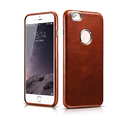 ICARER Business Style Retro Genuine Real Leather Hollow Logo Full Cover Back Case For For iPhone