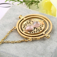 Movie Film 18k gold plated necklace time turner hourglass Converter pendant Hermione Granger Jewelry