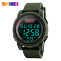 Hot Selling Top Band SKMEI Big Dial Watch Men Military Led Simple Quartz Watches 5 Colors