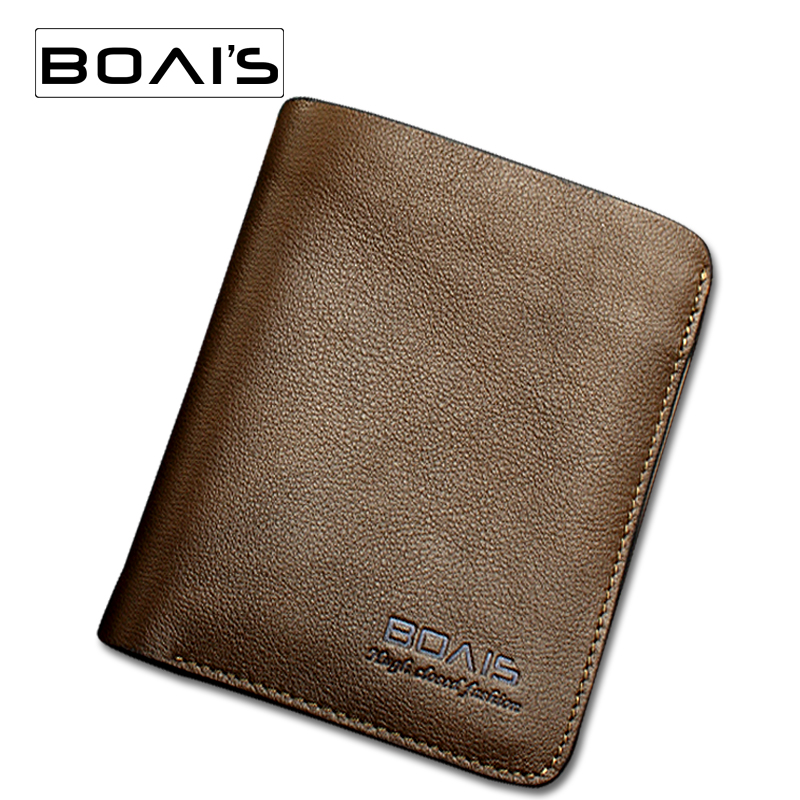 2014 Wallet male short design genuine leather first layer of cowhide male vertical multi card holder super soft card holder
