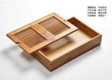 Slatted Box High Quality Bamboo Gongfu Tea Serving Tray 27 17cm