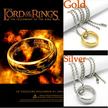 2015 New Fashion Retro Gold Silver Plated the hobbit and the lord of the rin g necklace Harry Potter style man jewelry
