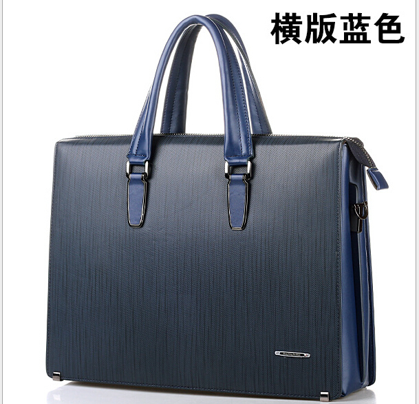 men s genuine leather briefcases 2016famous brand fashion quality black business dress real leather handbags casual
