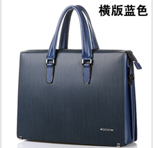 men’s genuine leather briefcases 2016famous brand fashion quality black business dress real leather handbags casual briefcases