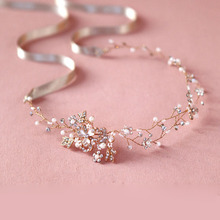 Women Pearl Tiara Boho Chic Bridal Head Chain Accessories Hair Jewelry Hairpin Hairband For Wedding Photo Party HP16002