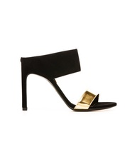 Sexy High Heels Womens Gladiator Roman Open Toe Cut Out Suede Nubuck Leather Mules Sandals Strap