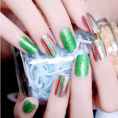 new fashion cute beauty glitter design full cover nail art decal 3D nail charms full cover